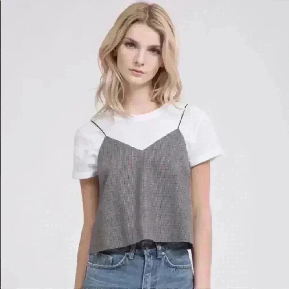 JOA plaid tank top